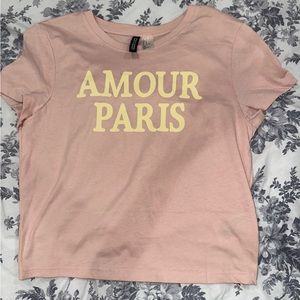 H&M Cropped Baby Pink Top